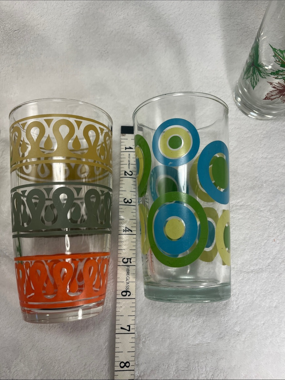 Vintage Mid Century Modern Glass Tumblers Set of 5 - Picture 10 of 10